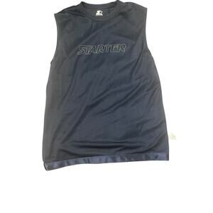 Starter Reversible Muscle Tank - Navy Blue Spell-Out - Men’s Small - Dazzle/Mesh